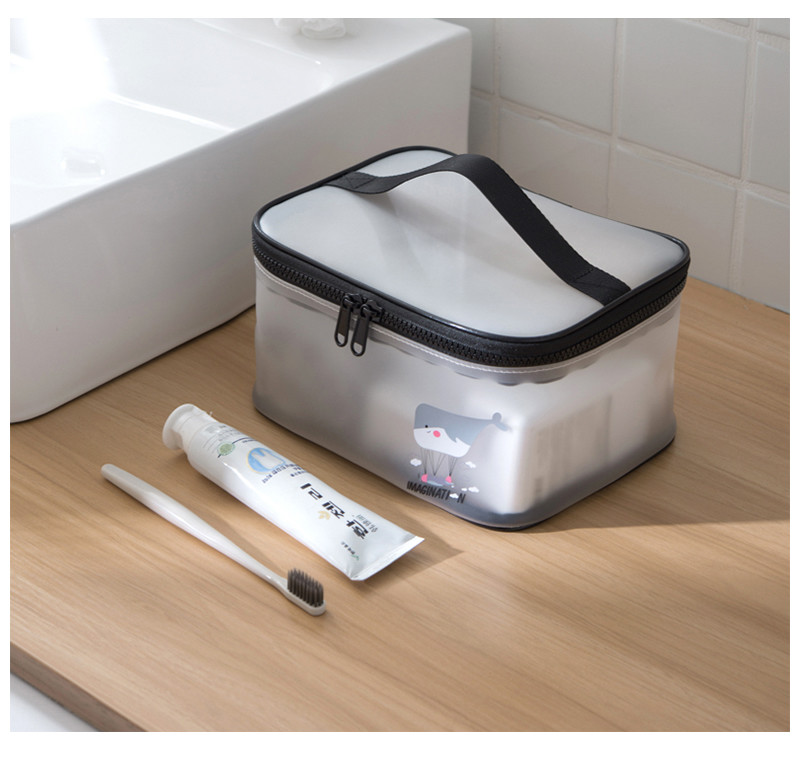 Clear Matt Toiletries Portable Traveling PVC Cosmetic Bag