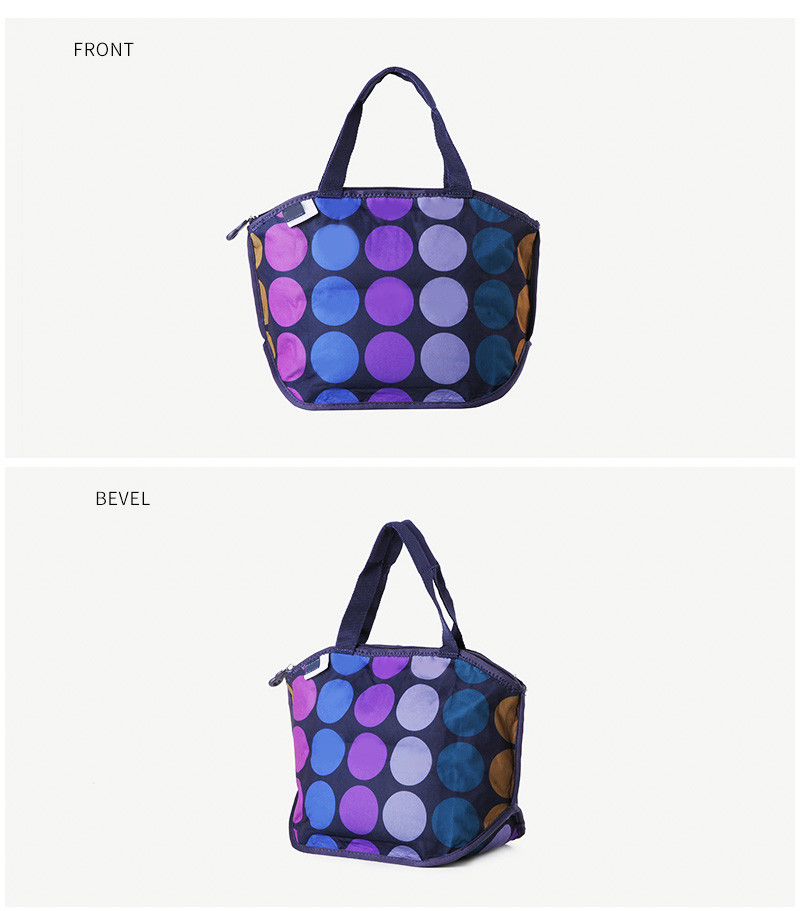 Aluminum Foil Lining Women Picnic Cooler Neoprene Lunch Bag