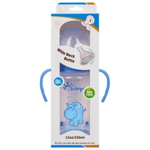 China PP 12oz 330ml Wide Neck Arc Polypropylene Baby Bottles wholesale