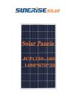 UV Resistant 92% 9KG JCP160 160W 18V Solar Panel