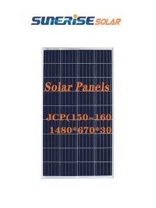 China UV Resistant 92% 9KG JCP160 160W 18V Solar Panel wholesale