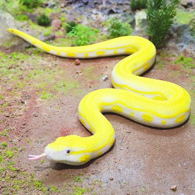 Realistic Snakes Toy Python Action Model for Unisex Ages 8-13 Halloween Prank Props