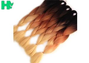 China Ombre Natural Synthetic Braided Hair Pieces Afro Wave Tangle Free wholesale