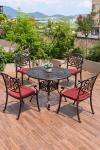 Contemporary Restaurant Stackable Cast Aluminium Outdoor Dining Chairs