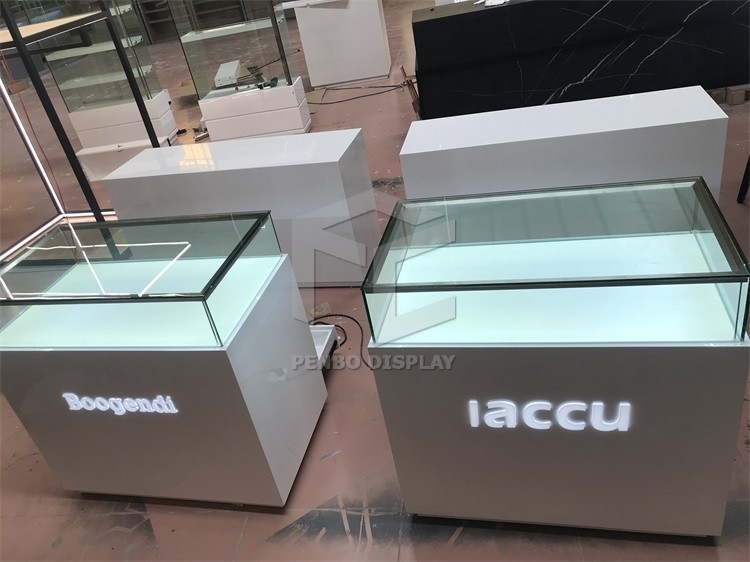 12pcs Drawers Glass Mobile Phone Display Showcase 1200x2400mm With LED Light