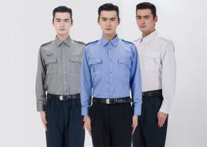China Classic Stereo Lapel Male Security Guard Dress Uniform With Detachable Security Badges wholesale