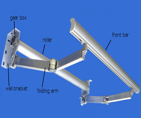 Outdoor Manual or Motorized Remote Control Waterproof Shade Awning Economic Retractalbe Awning