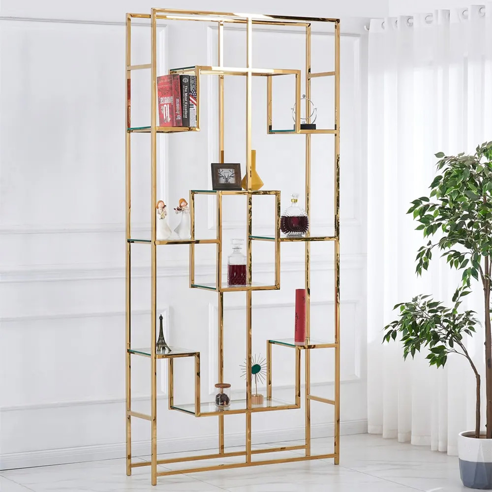 Study Stainless Steel Bookshelf Customisable Floor Standing Bookcase