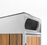 H1200MM 120L Large Outdoor Wooden Trash Can