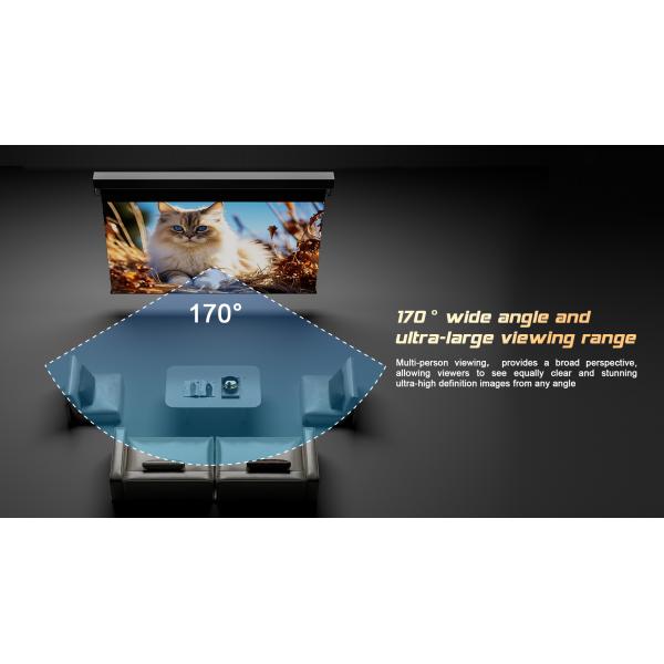 Indoor Electronic Movie Screen 120 Inch Electric Projector Screen With Remote Control