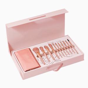 China Magnetic Gift Box Makeup Brush Packaging Paper Eye Brush Kit wholesale