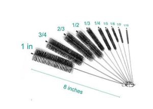 China Narrow Containers Tube Cleaning Brush Small Size Soft Nylon Bristles wholesale