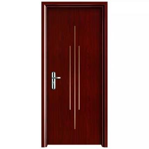 China Waterproof Customized Wooden Plywood Room Door PVC WPC Internal wholesale