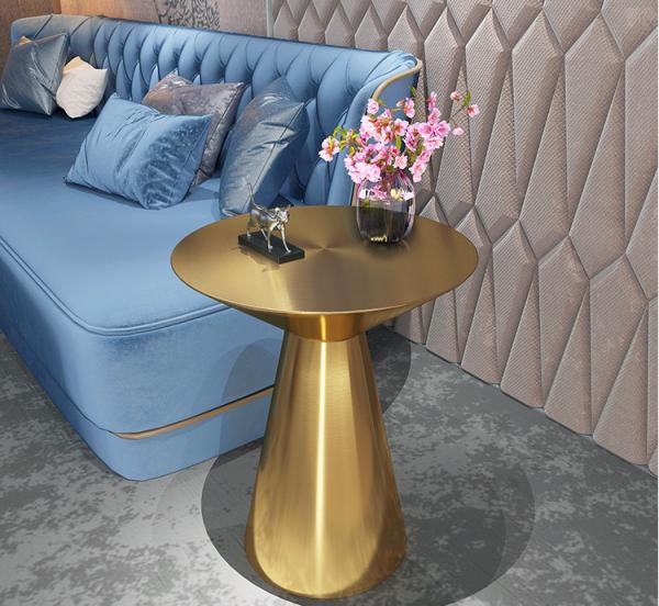 Contemporary design Round Gold stainless steel Bistro table Corner table Pub