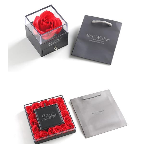 Necklace Gift Box, Jewelry Box, Valentine'S Day Gift Box Jewelry Gift Box, Drawer-Style Necklace Box, Romantic Gift Box, Valentine'S Day Birthday