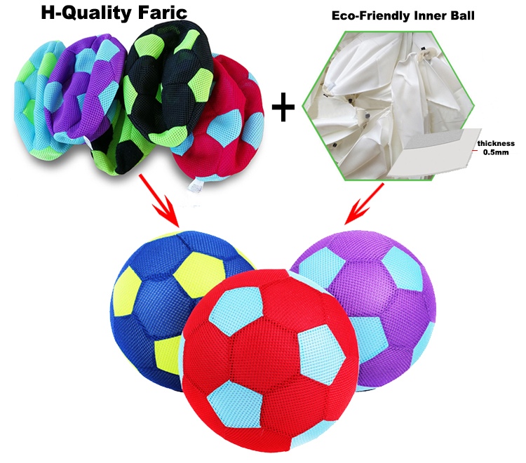 Soft Inflatable Ball with Mesh Cover Addition to Beach Play BM-1