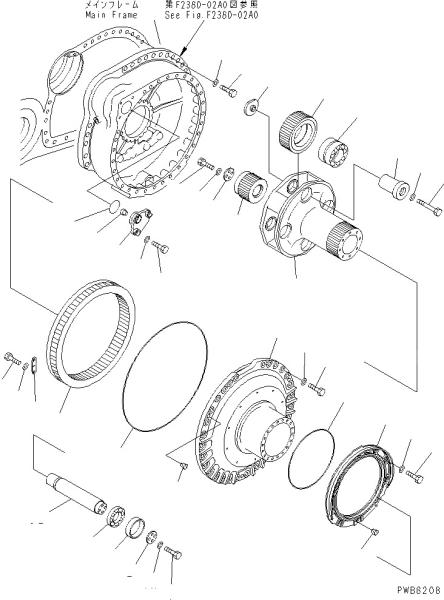 195-27-00801 195-27-00811 For Komatsu Bulldozer D375A-8 Travel Assembly Final
