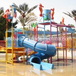 China Small Size Children Outdoor Water Playground With Fiberglass Water Slide wholesale
