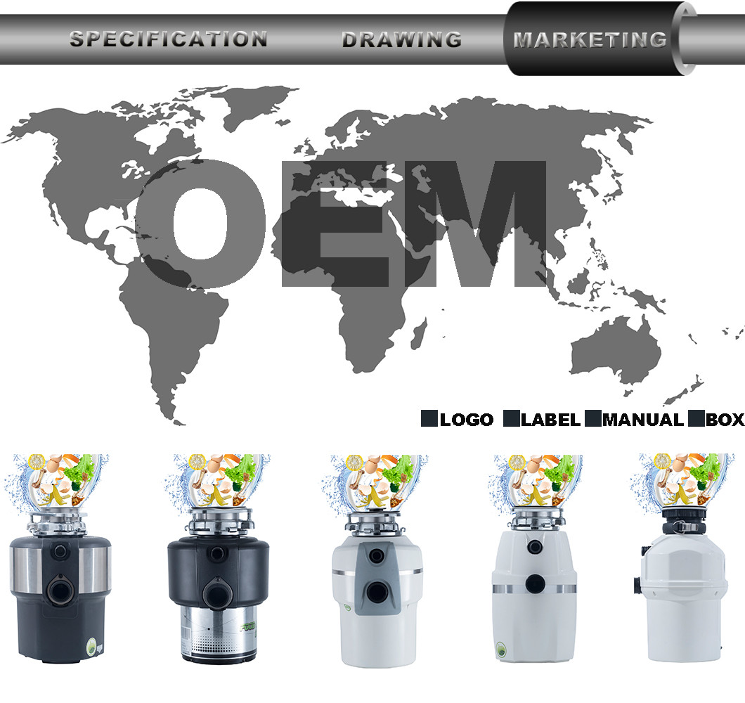 DSB-390A 2019 New Kitchen Appliance Food Waste Disposer 3/4 HP