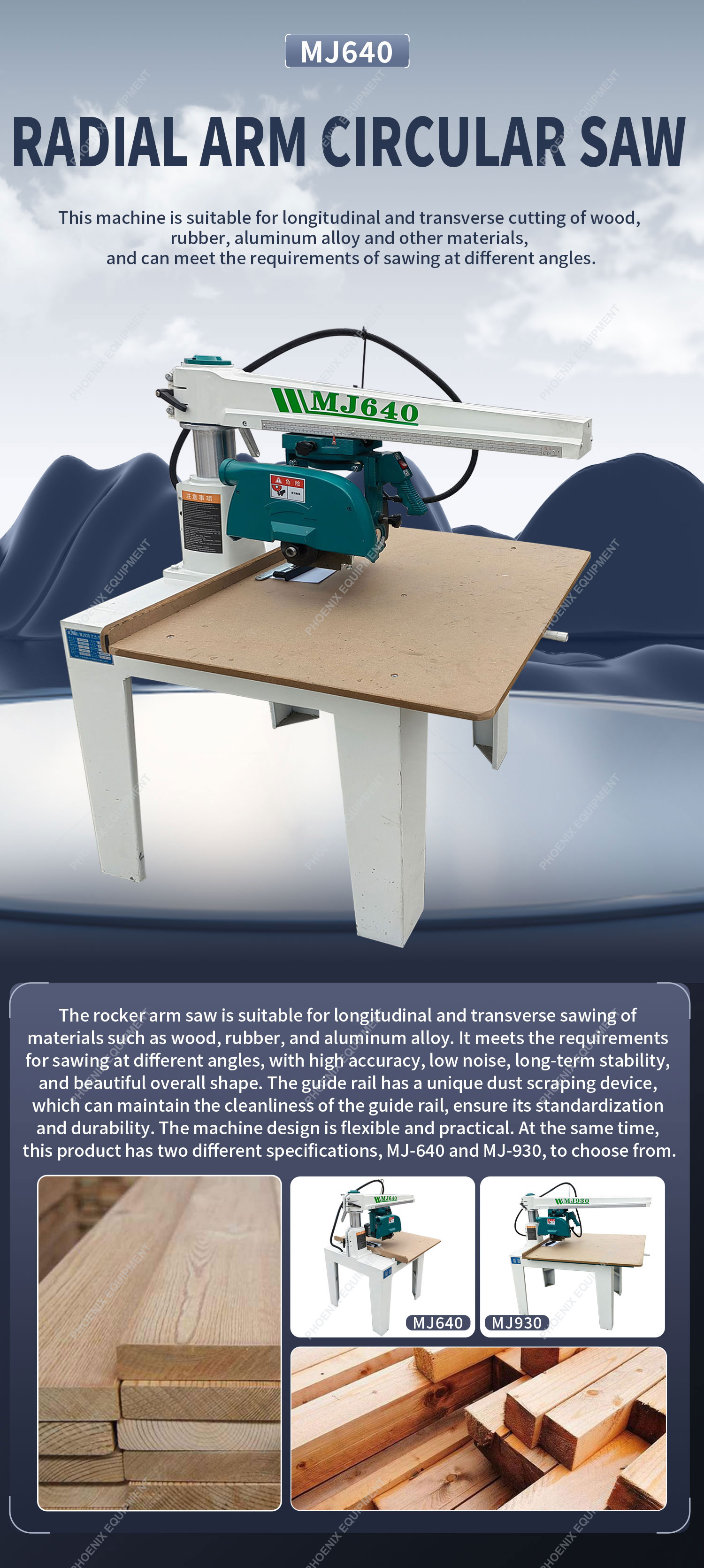 2860 r/min Spindle Speed 355mm Wood Radial Circular Saw for Versatile Woodworking