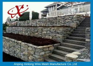 China Cage Rock Gabion Wire Mesh , Containment Pvc Coated Gabion Baskets wholesale