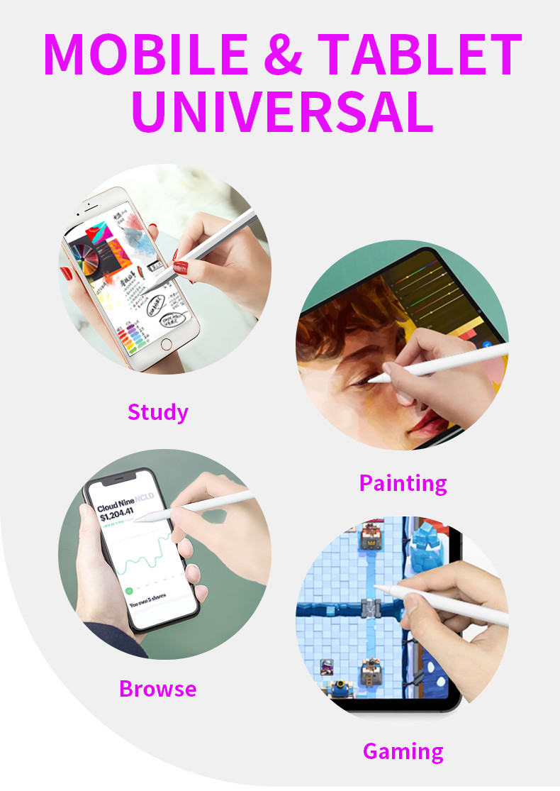 Magnetic Active Stylus Pencil For Touch Screens / Tablets Writing Drawing