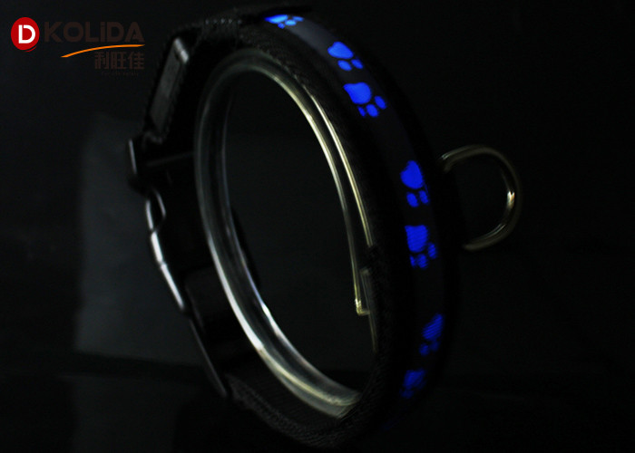 Flashing Luminous LED Dog Safety Collar , Safety Light Up USB Lighted Dog Collars
