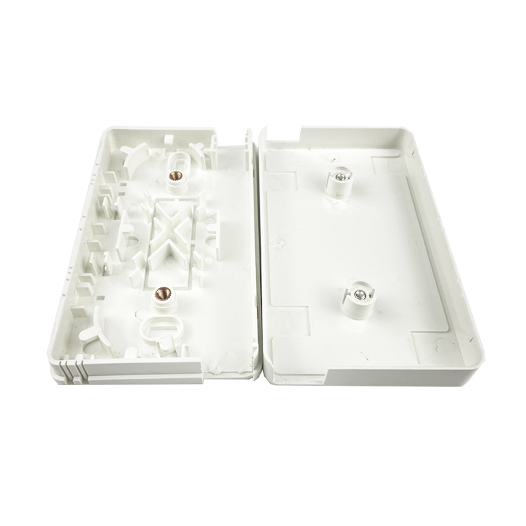 ABS 2-Cores Plastic Fiber Optic Faceplate Socket Panel For Indoor FTTX Network