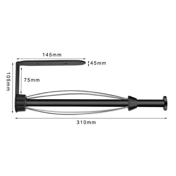 Stainless Steel Easy Tear Wall Mount Paper Towel Holder With Damping Function