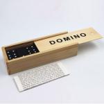 Travel Game 28Pcs Wooden Domino Blocks Board Early Education