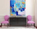 Abstract Still Life Oil Painting , Contemporary Fruit Oil Painting For Home