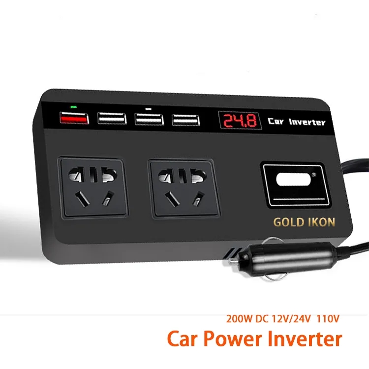 12V/24V Car Mount Charger For Mobile Phone Usb Car Charger For Phone With Phone Holder Car Power Inverter Charger