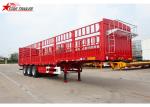 60T Roof Opened Steel Dry Van Trailer , Dry Box Trailer With Tri Axles
