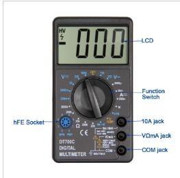 China Pocket Dt700c Autoranging Digital Multimeter Large Display wholesale