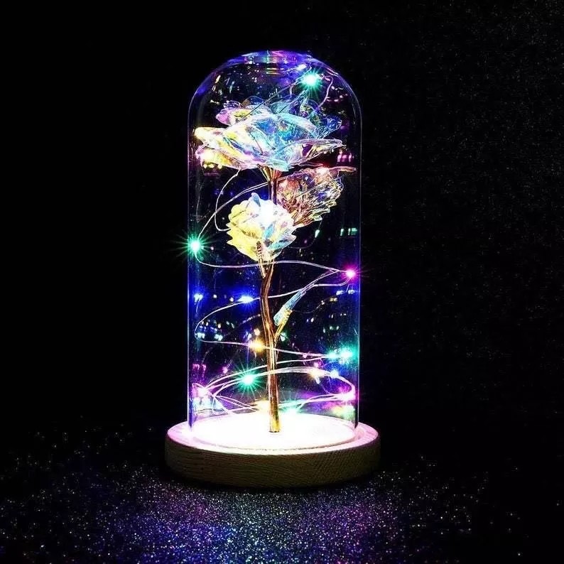 24k gold rose galaxy rose in forbidden glass 24k reg rose 24k rainbow rose