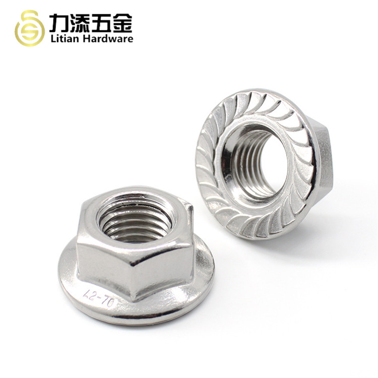 Stainless Steel Carbon Steel Flange Nylon Lock Nut , Grade 8 Din 6923 M6 Zinc Plated