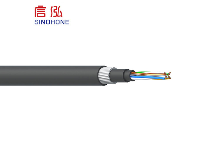 Outdoor SWA Armored 24AWG CAT5E Ethernet LAN Cable With Copper Conductor