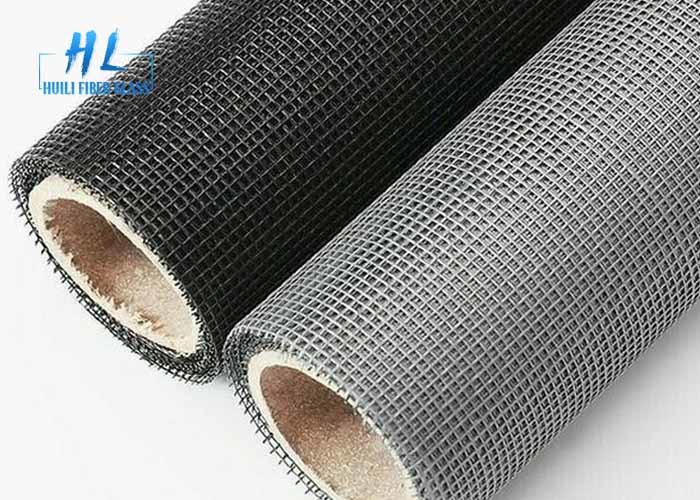 Easy To Clean Fiberglass Insect Screen Black And Grey Color Used For Buildings