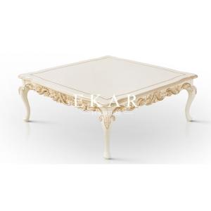 China Luxury Antique Rectangle Coffee Table Hand Carved Wooden Coffee Table wholesale