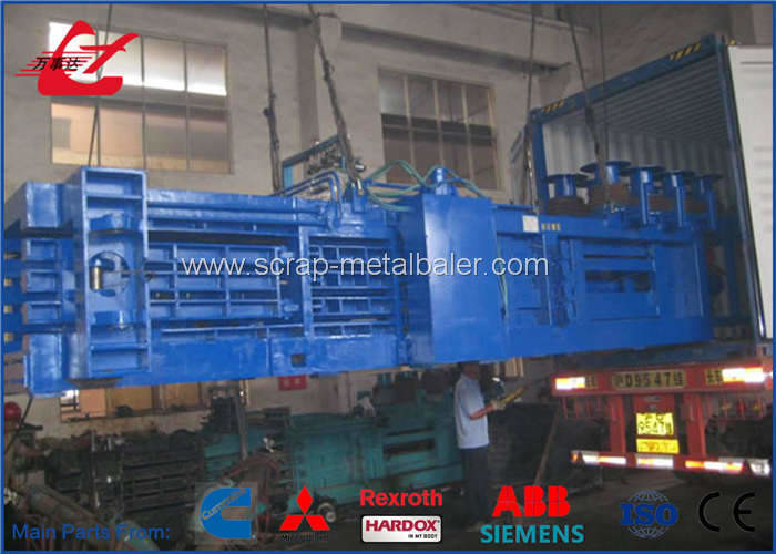37kw Horizontal Plastic Film / Waste Paper Baler With Feeding Manual Tie
