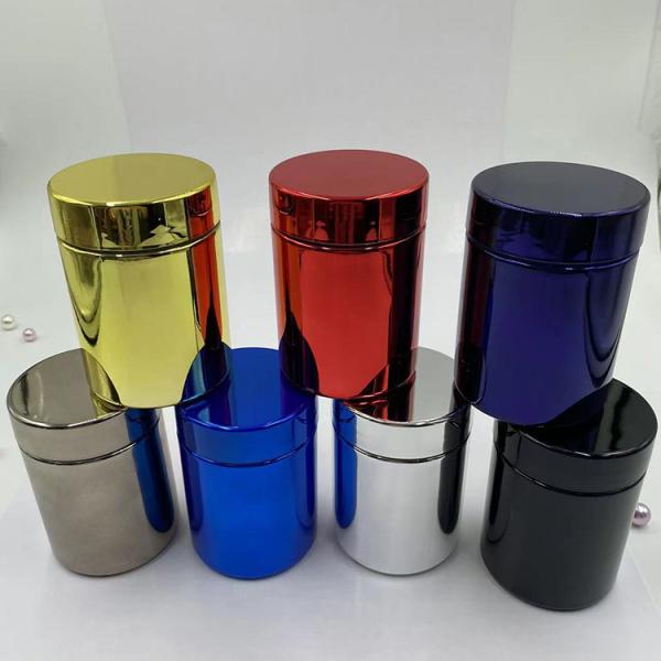 Label Design Service HDPE Bottle Metal Silver Round Plastic Fitness Sport