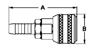 0.25'' 2000psi Pneumatic Hose Connector Quick Coupling