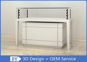 China Modern Wooden Glossy White Jewellery Showroom Counter With Cabinet wholesale