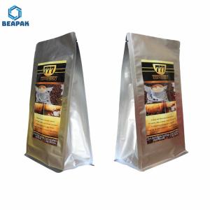 China FDA Bronzing Black Stand Up Valve Coffee Bean Packaging Bags wholesale