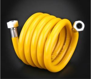 China Fireproof PVC Coated Cover Inner SS304 Corrugated Gas Pipe 1m wholesale