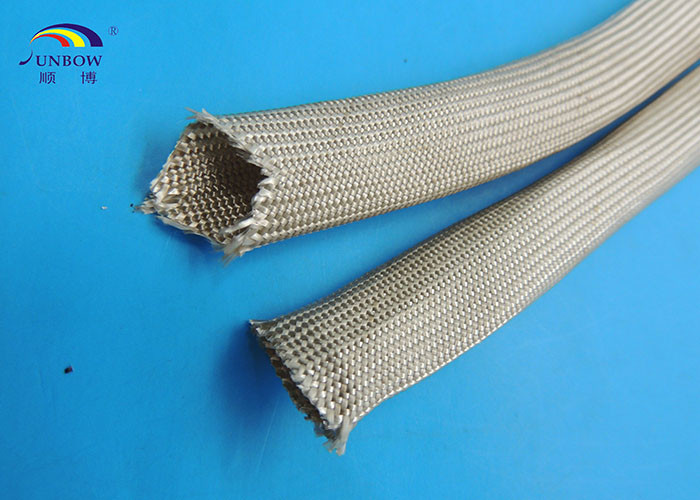 400 ℃ Flexible Black or White High Temperature Fiberglass Sleeving for Cables