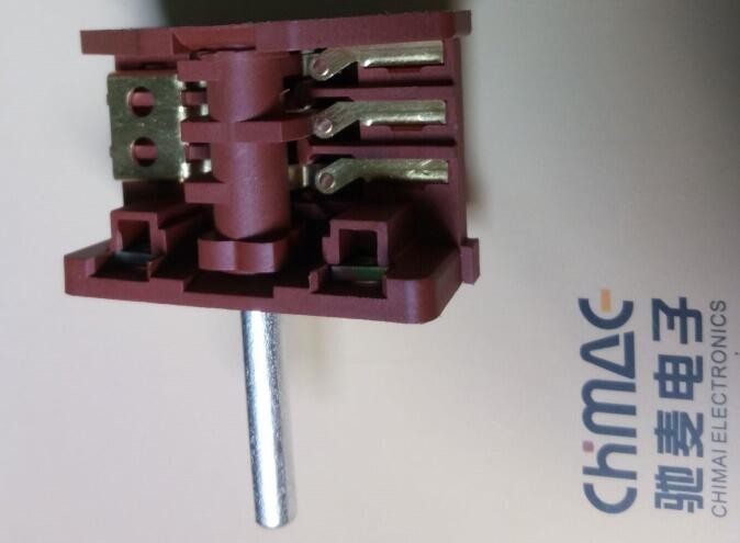 100000 times 3 Pole Rotary Switch 4 Speed , Copper 7 Position Rotary Switch