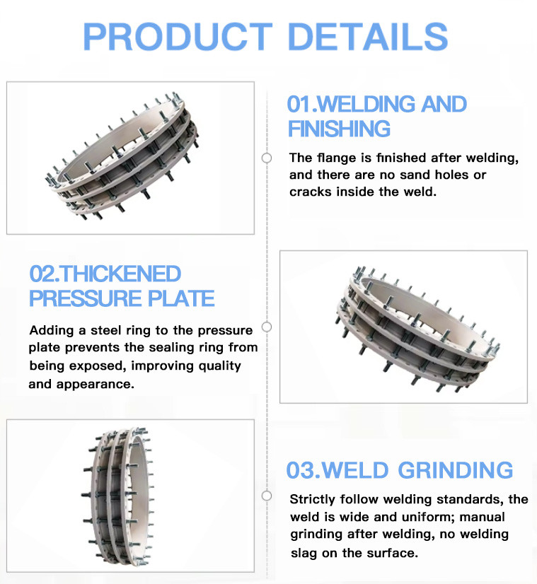 C2F Double Flange Transmission Stainless Steel Dismantling Joint Pipeline Connection DN600 DN1000 PN10 Limit Expansion Joint