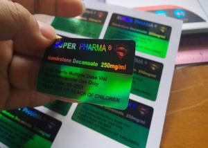 China Custom Hologram 10ml Glass Vial Labels / Pharmacy Bottle Labels Super Pharma Deisgn wholesale