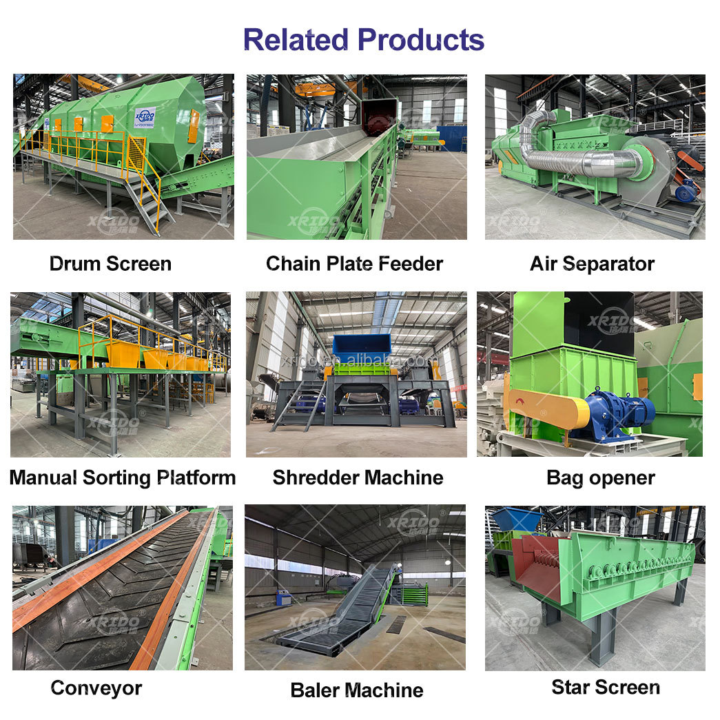 Customized 20T/D Msw Recycling Plant Municipal Waste Sorting Machine